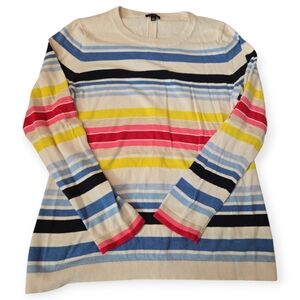 Talbots Rainbow Striped Sweater